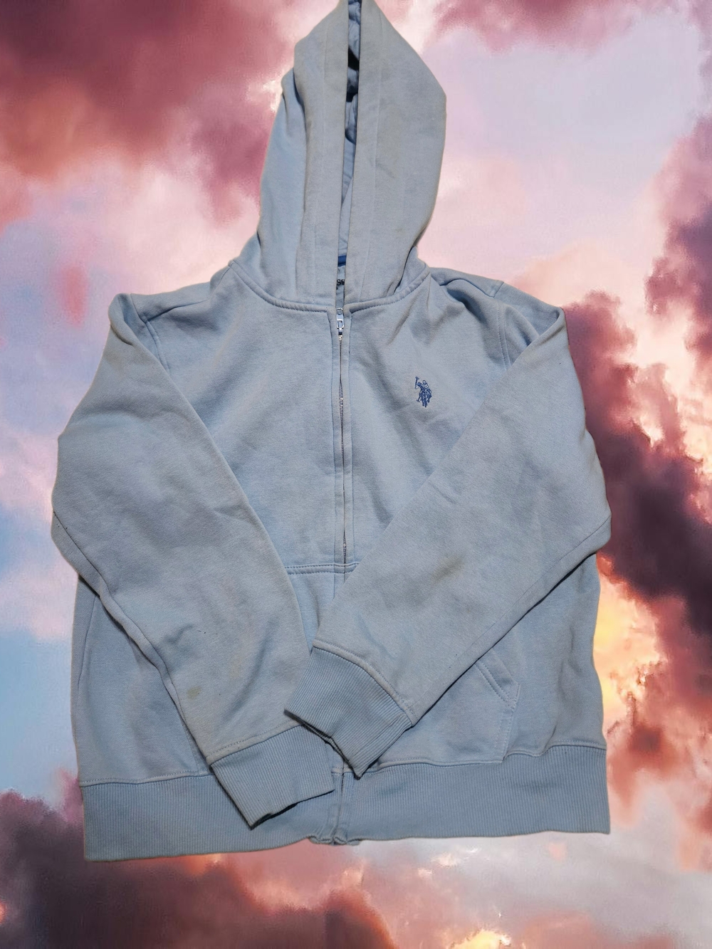 Polo by Ralph Lauren Pale Blue Zip-Up Hoodie